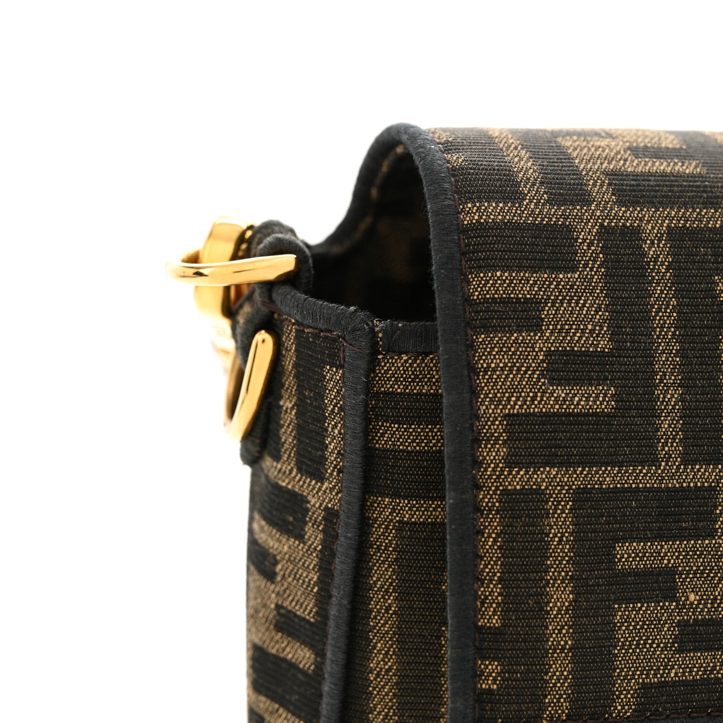 Fabric Jacquard FF 1974 Medium Baguette Tobacco Moro Black