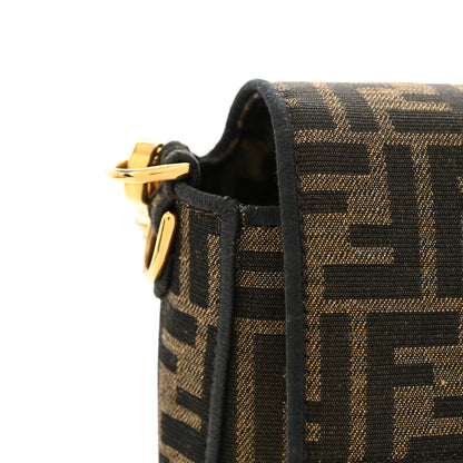 Fendi Fabric Jacquard FF 1974 Medium Baguette Tobacco Moro Black 10 of 11