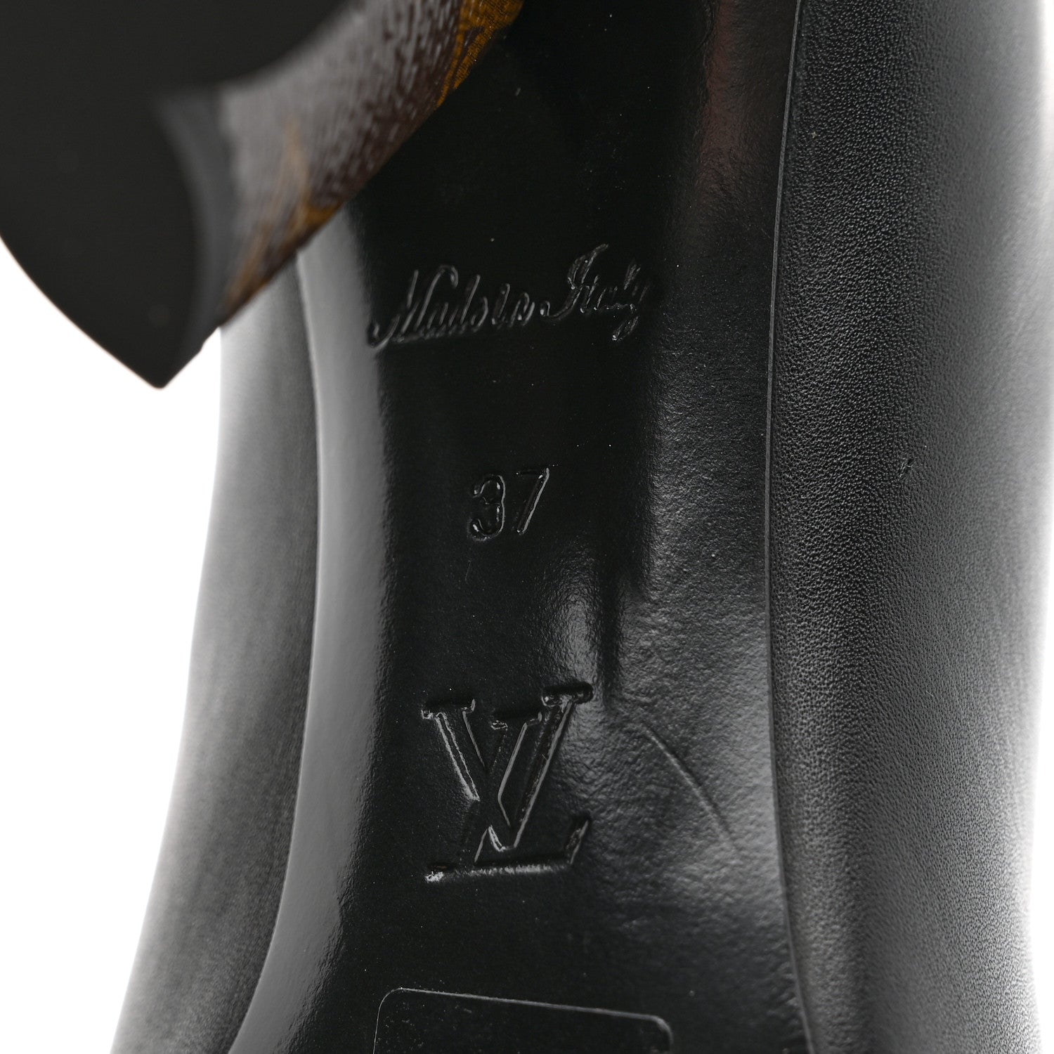 Louis Vuitton Calfskin Monogram Drawstring Ankle Boots 37 Black 8 of 8