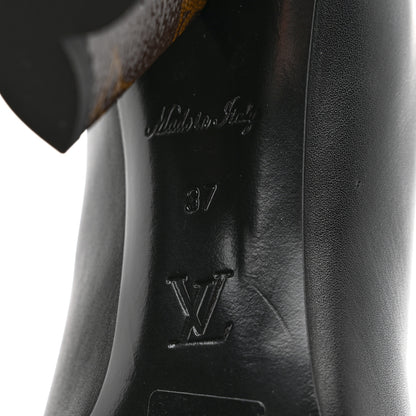 Louis Vuitton Calfskin Monogram Drawstring Ankle Boots 37 Black 8 of 8