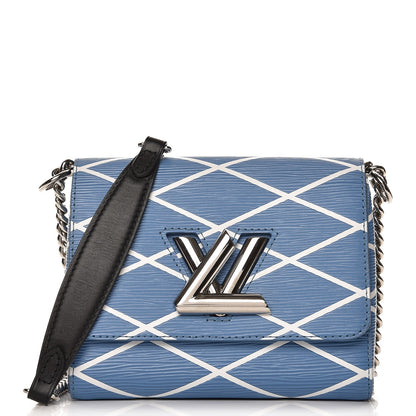 Louis Vuitton Epi Malletage Twist Shoulder Bag PM Blue 1 of 7