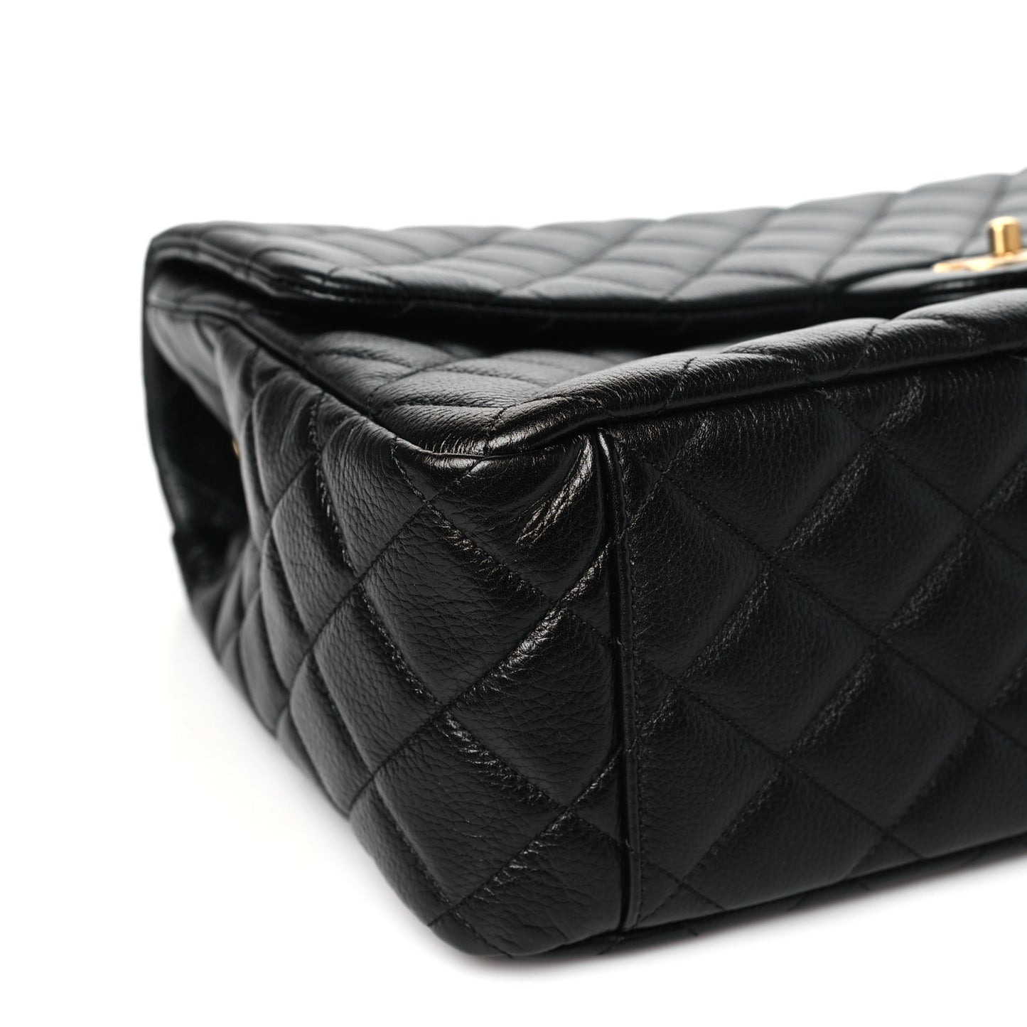 Caviar Quilted XXL Travel Flap Bag Black