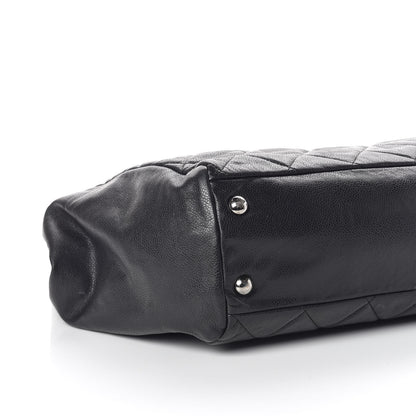Chanel Soft Caviar Quilted Large Cells Tote Black 5 of 9