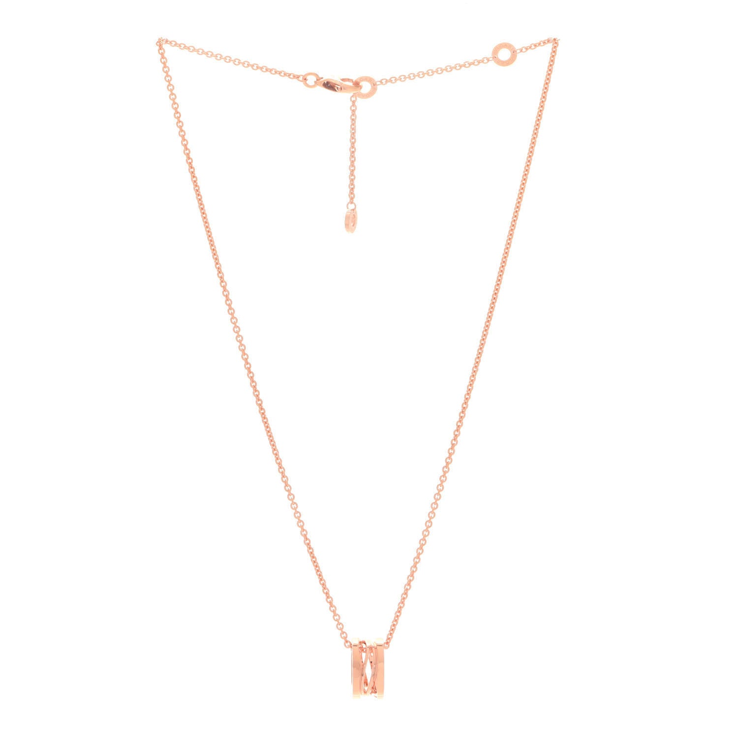 Bulgari 18K Rose Gold B.Zero1 Open Legends Pendant Necklace 3 of 7