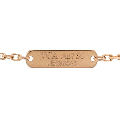 Van Cleef & Arpels 18K Rose Gold Mother of Pearl "Edition Ginza" Magic Alhambra Pendant Necklace 4 of 5