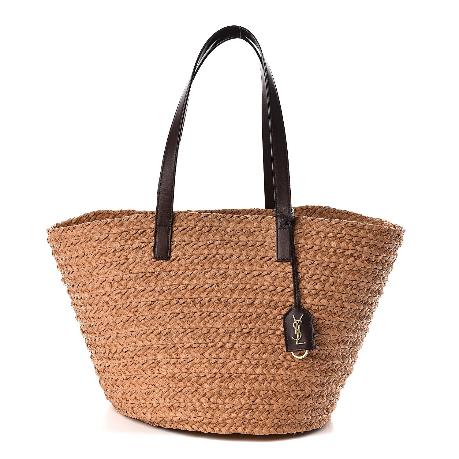Saint Laurent Raffia Calfskin Medium Panier Tote 1 of 9