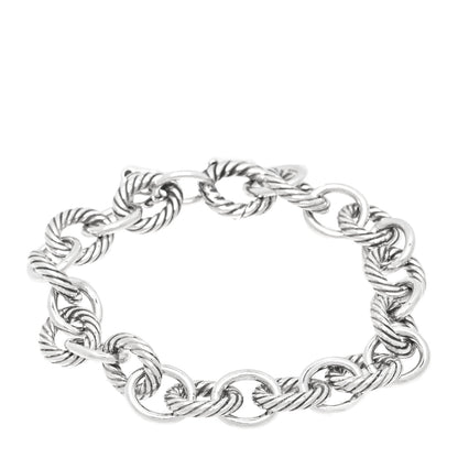 David Yurman Sterling Silver 10mm Medium Oval Link Bracelet 1 of 3