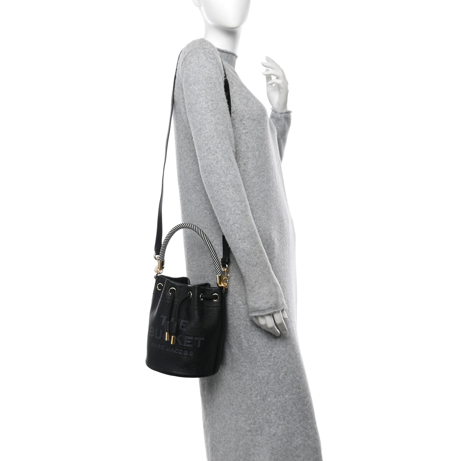 Marc Jacobs Grained Calfskin Mini The Bucket Bag Black 2 of 11