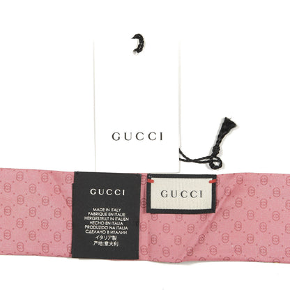Gucci Silk GG Monogram Neck Bow Scarf Roseate Ivory 2 of 2