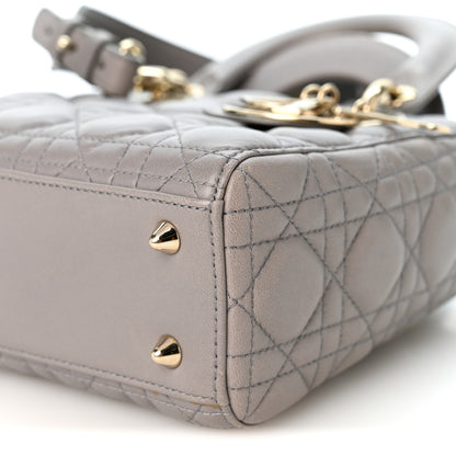 Christian Dior Lambskin Cannage Small My ABCDior Lady Dior Grey 10 of 10