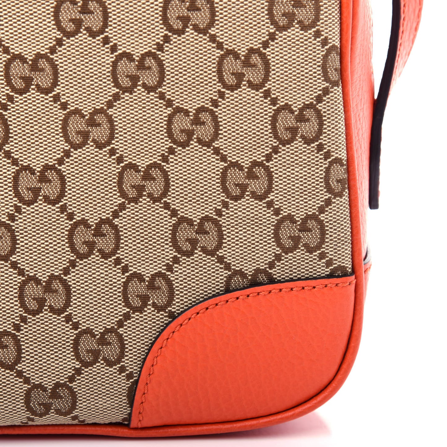 Monogram Dollar Calfskin Mini Bree Messenger Bag Beige Ebony Sun Orange