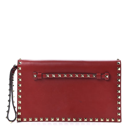 Valentino Garavani Nappa Rockstud Wristlet Clutch Rosso Valentino 1 of 8