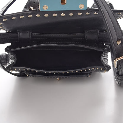 Valentino Garavani Lambskin ZiggyStud Rockstud Convertible Crossbody Belt Bag Black 6 of 8