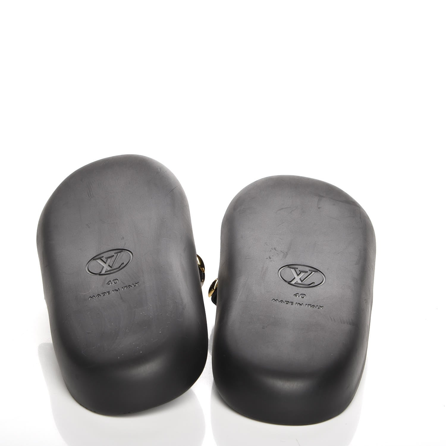 Louis Vuitton Calfskin Monogram Eldorado Flat Mules 40 Black 5 of 8