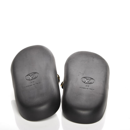 Louis Vuitton Calfskin Monogram Eldorado Flat Mules 40 Black 5 of 8