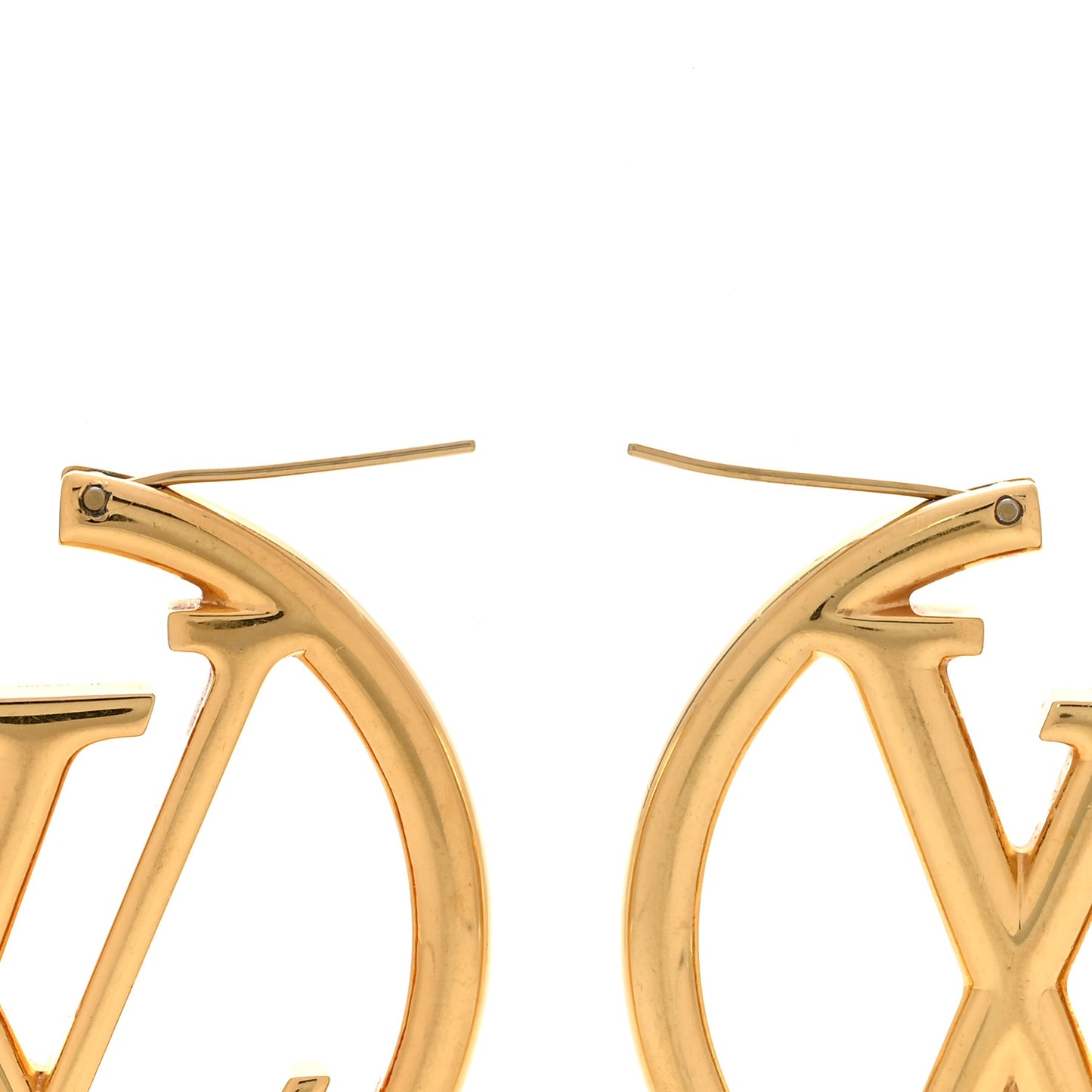 Metal Louise Hoop Earrings Gold