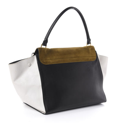 Celine Smooth Calfskin Suede Large Tri-Color Trapeze 3 of 9