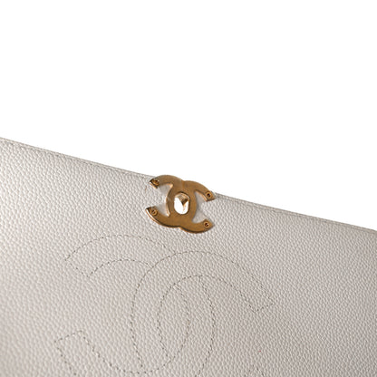 Chanel Grained Calfskin Small Stitched Flap White 12 of 18