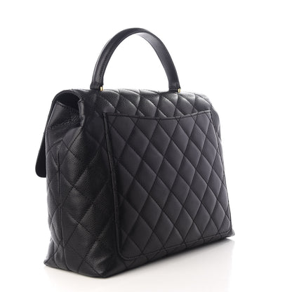 Chanel Caviar Quilted Jumbo Kelly Flap Black 2 of 8
