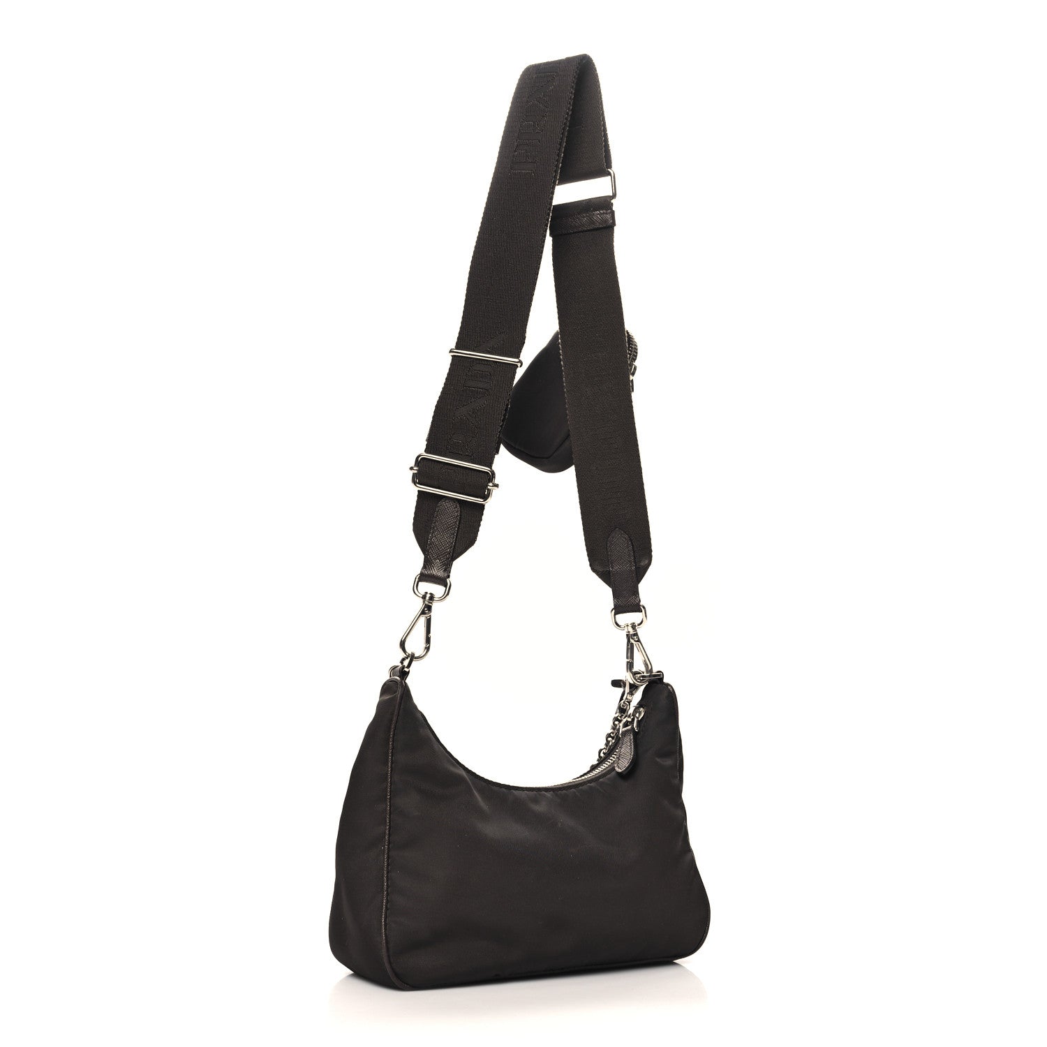 Prada Tessuto Nylon Saffiano Re-Edition 2005 Shoulder Bag Cacao 2 of 10