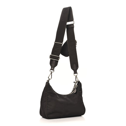 Prada Tessuto Nylon Saffiano Re-Edition 2005 Shoulder Bag Cacao 2 of 10
