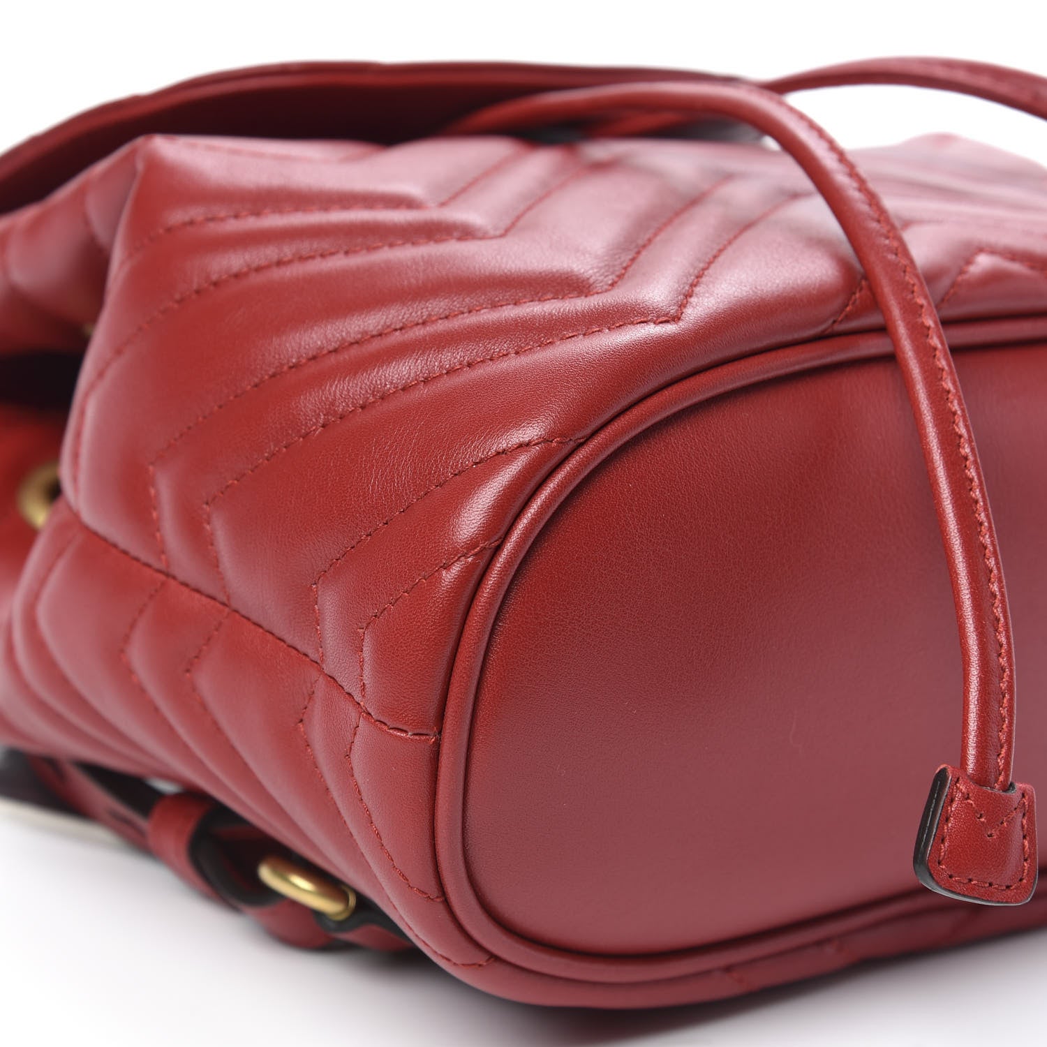 Gucci Calfskin Matelasse GG Marmont Flap Backpack Hibiscus Red 7 of 11
