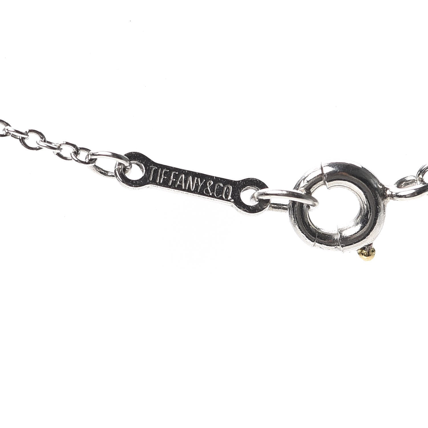 Tiffany Platinum Diamond .17ct Elsa Peretti Diamonds by the Yard Pendant Necklace 6 of 7