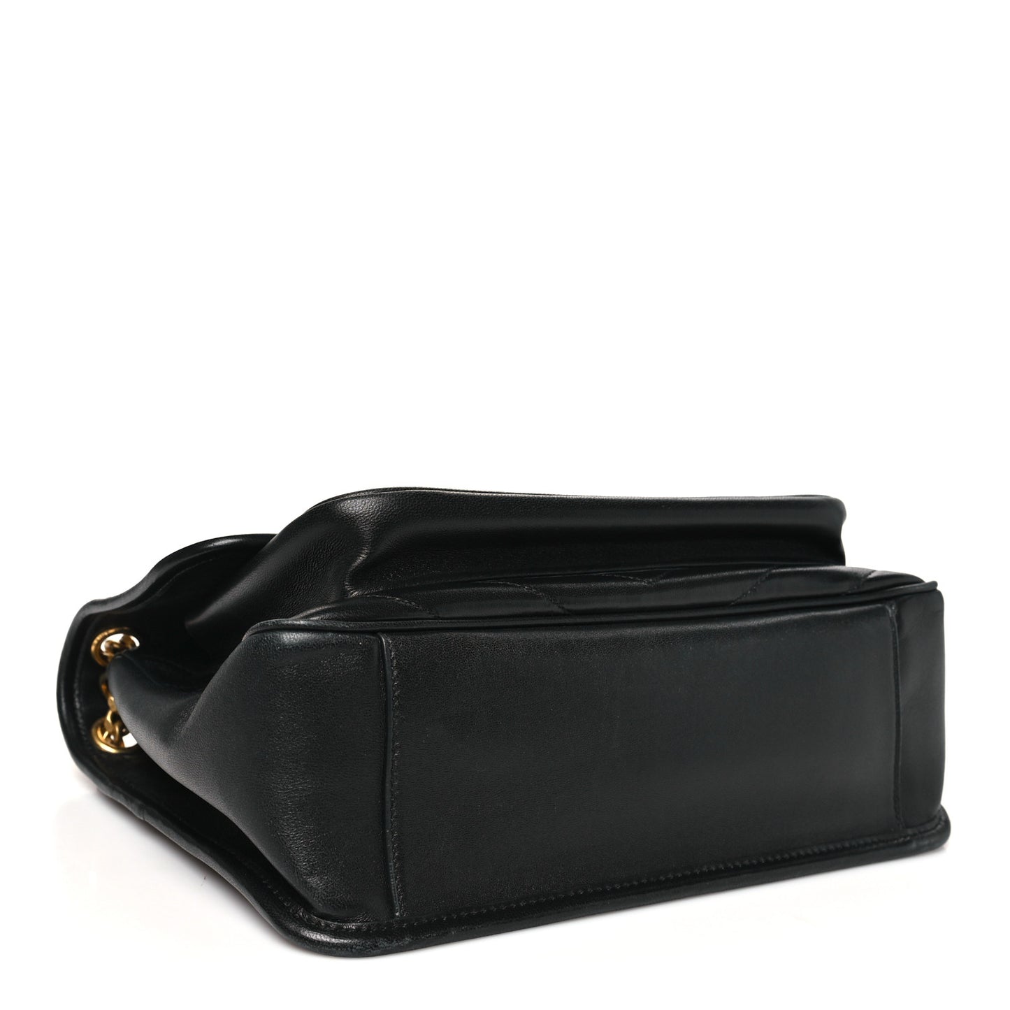Lambskin Matelasse Monogram Medium Niki Chain Satchel Black