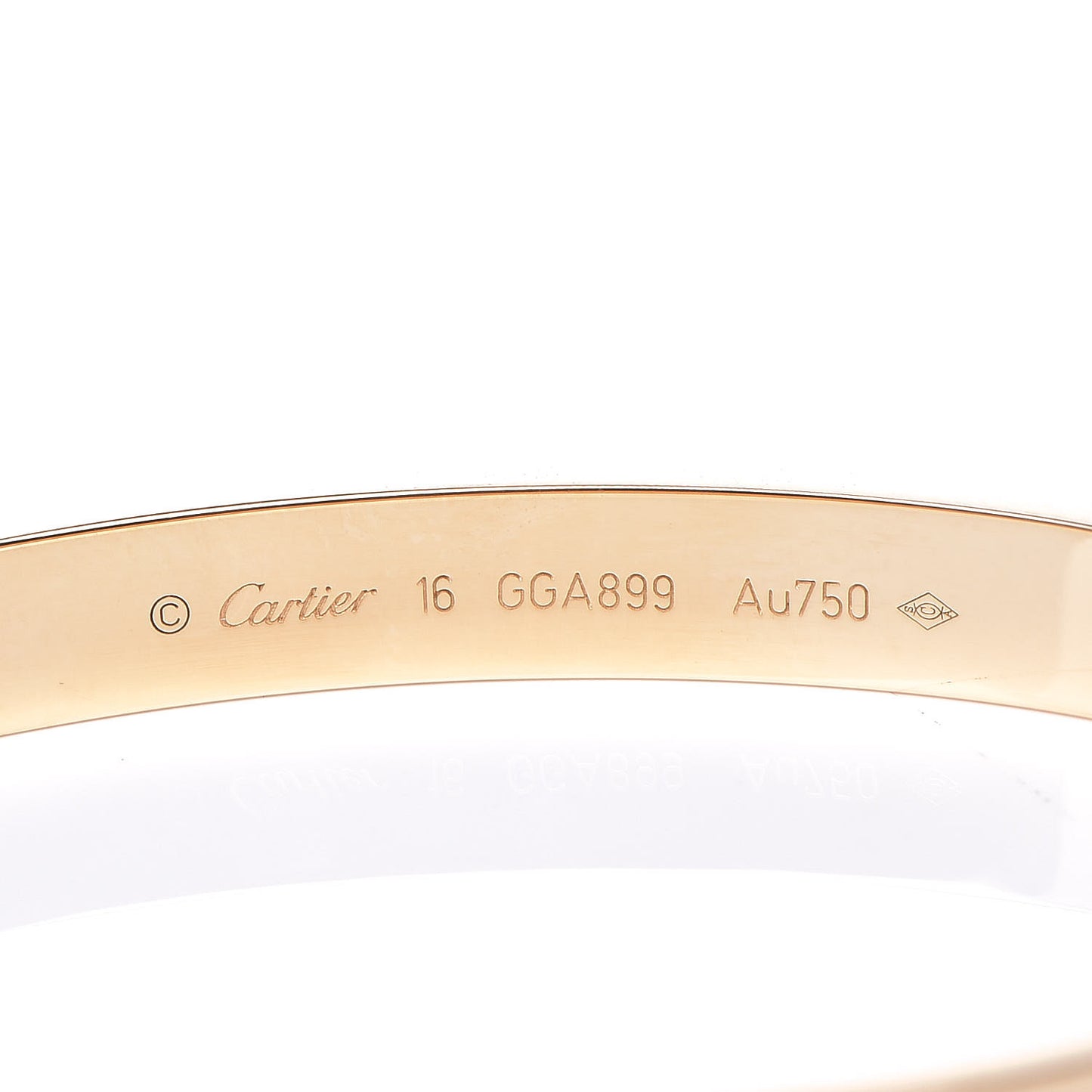 18K Yellow Gold LOVE Bracelet 16