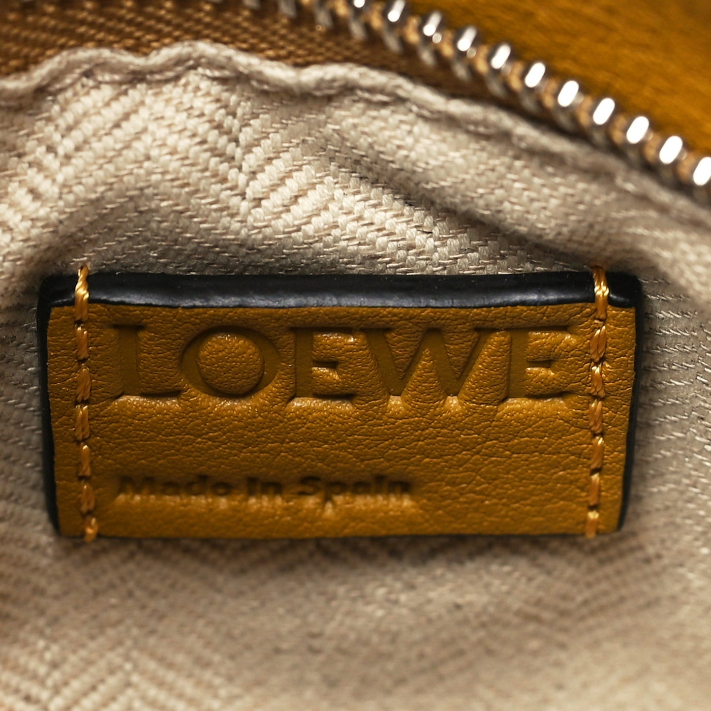 Grained Calfskin Small Puzzle Bag Ocre Yellow