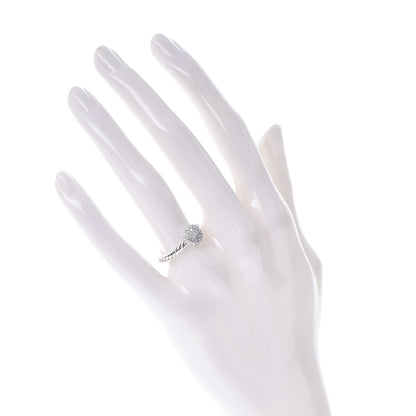 David Yurman Sterling Silver Pave Diamond 8mm Petite Cushion Ring 51.9 6 2 of 5
