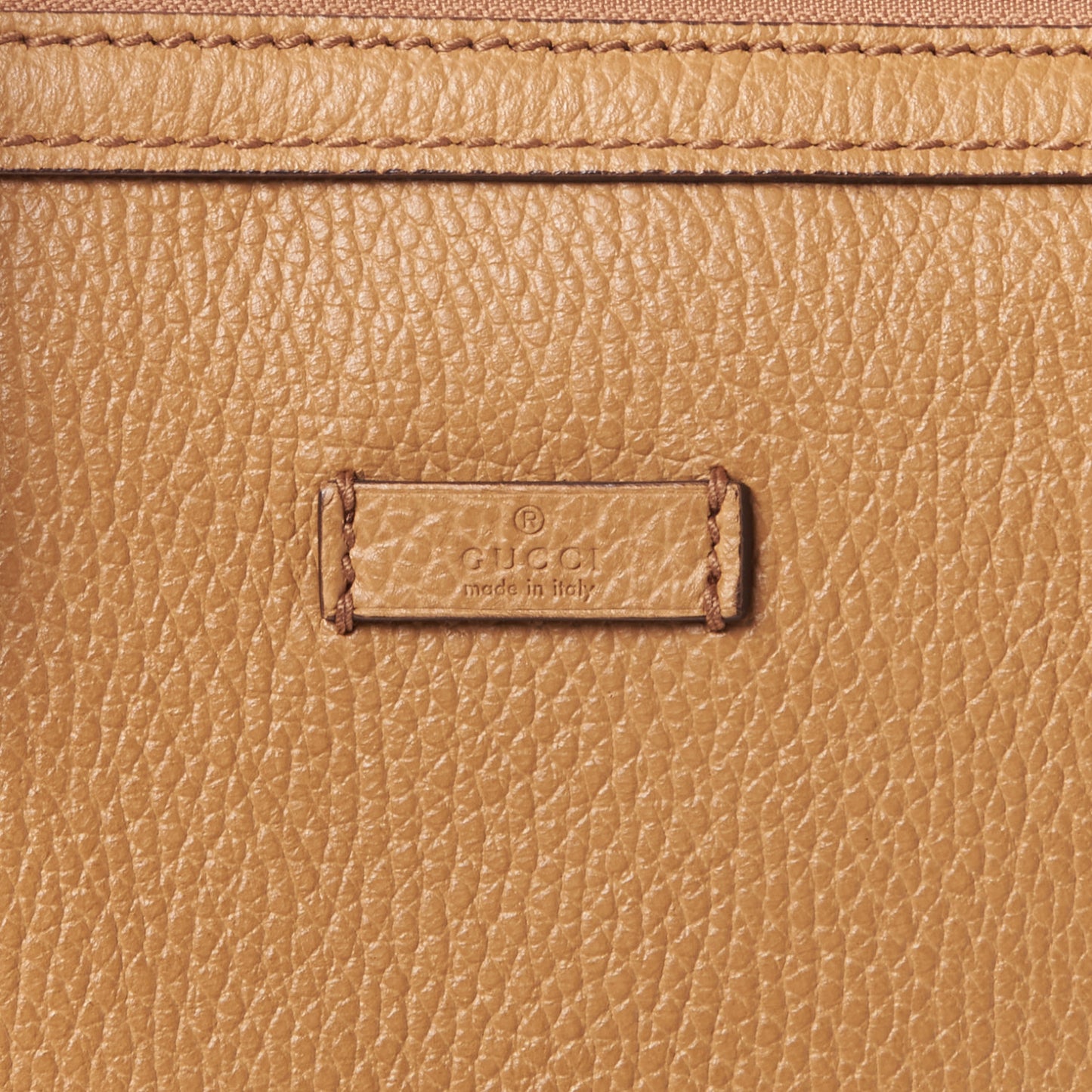 Calfskin Bamboo Top Handle Tote Tan