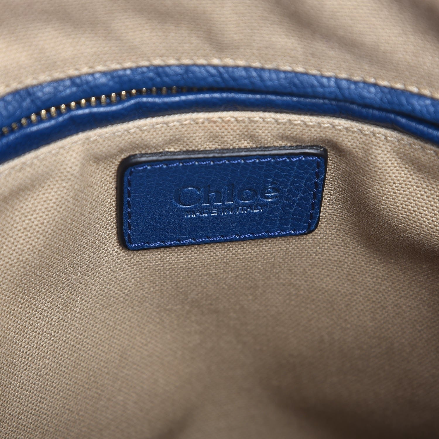 Chloe Natural Grain Calfskin Medium Marcie Nude Satchel Factory Blue 7 of 8