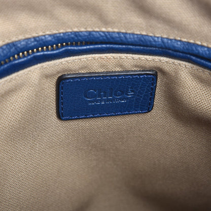 Chloe Natural Grain Calfskin Medium Marcie Nude Satchel Factory Blue 7 of 8