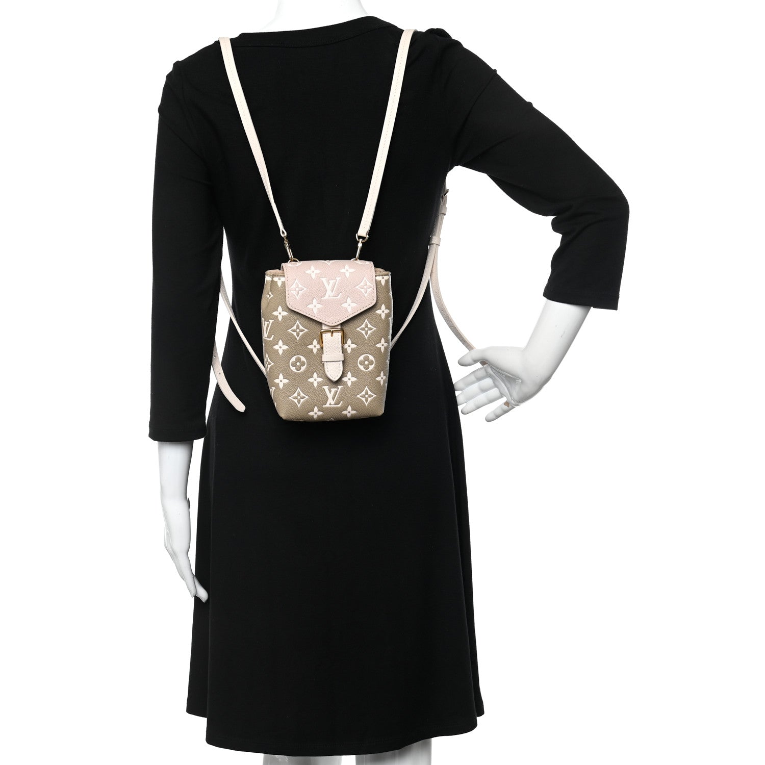 Louis Vuitton Empreinte Monogram Spring in the City Tiny Backpack Kaki Beige Cream 2 of 10