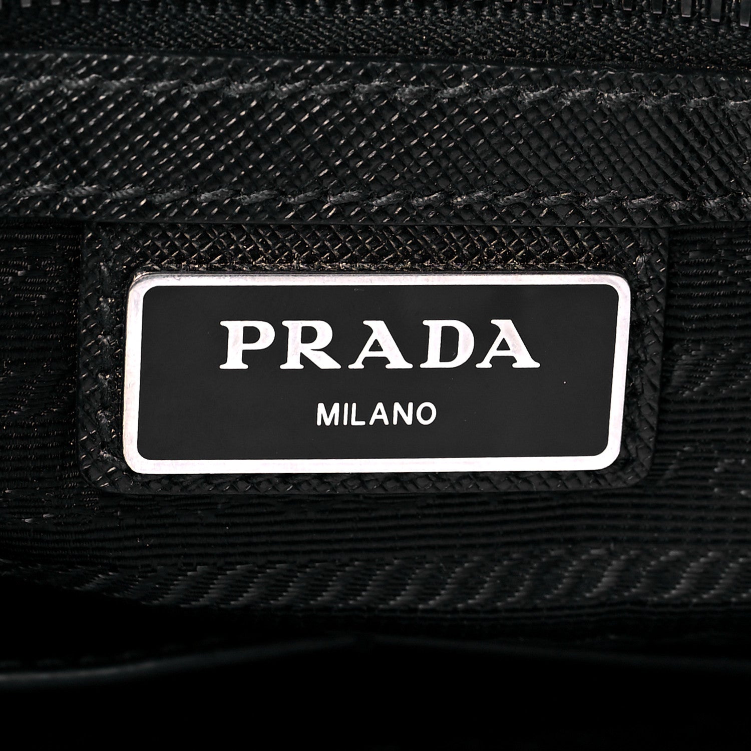 Prada Tessuto Nylon Saffiano Metal Triangle Logo Work Bag Black 11 of 15