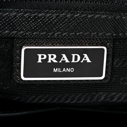 Prada Tessuto Nylon Saffiano Metal Triangle Logo Work Bag Black 11 of 15