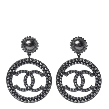 Chanel Ruthenium CC Drop Earrings 1 of 4