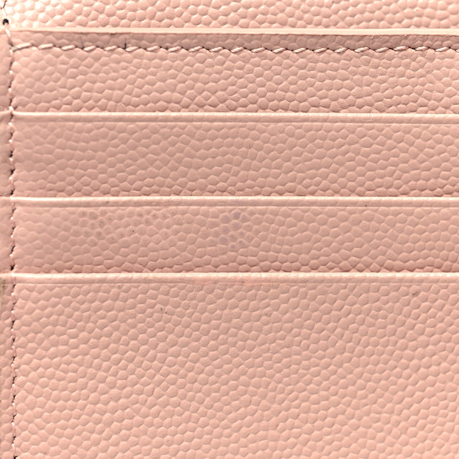 Saint Laurent Grain De Poudre Matelasse Chevron Monogram Compact Tri Fold Wallet Pale Pink 14 of 14