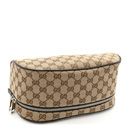 Gucci Monogram Dollar Calfskin Waist Pouch Beige Ebony Testa di Moro Marrone Scuro 4 of 10