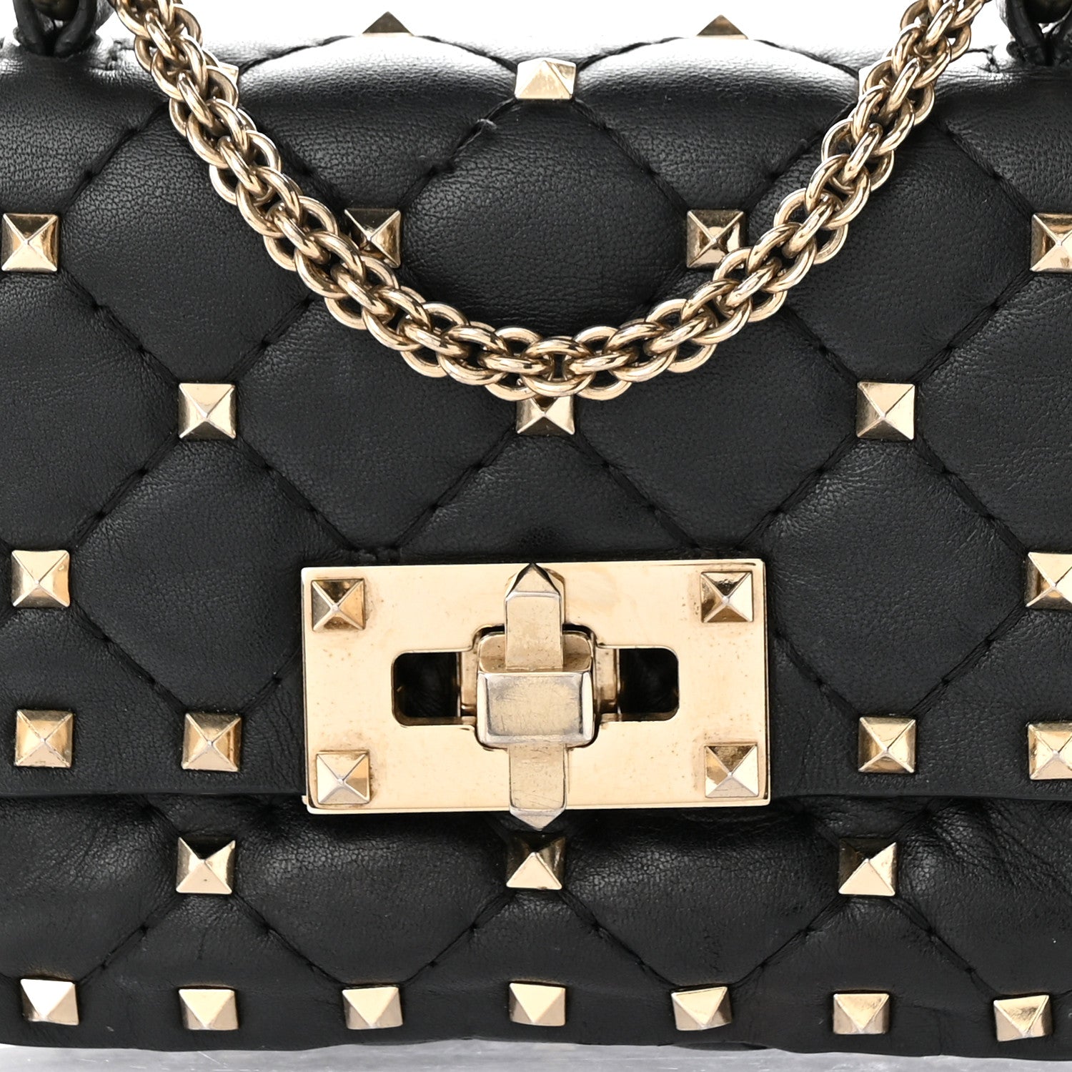 Valentino Garavani Nappa Micro Rockstud Spike Shoulder Bag Black 7 of 10
