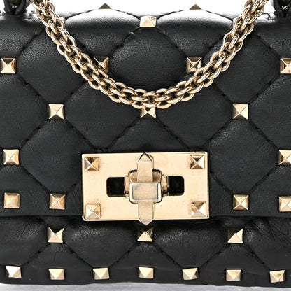 Valentino Garavani Nappa Micro Rockstud Spike Shoulder Bag Black 7 of 10