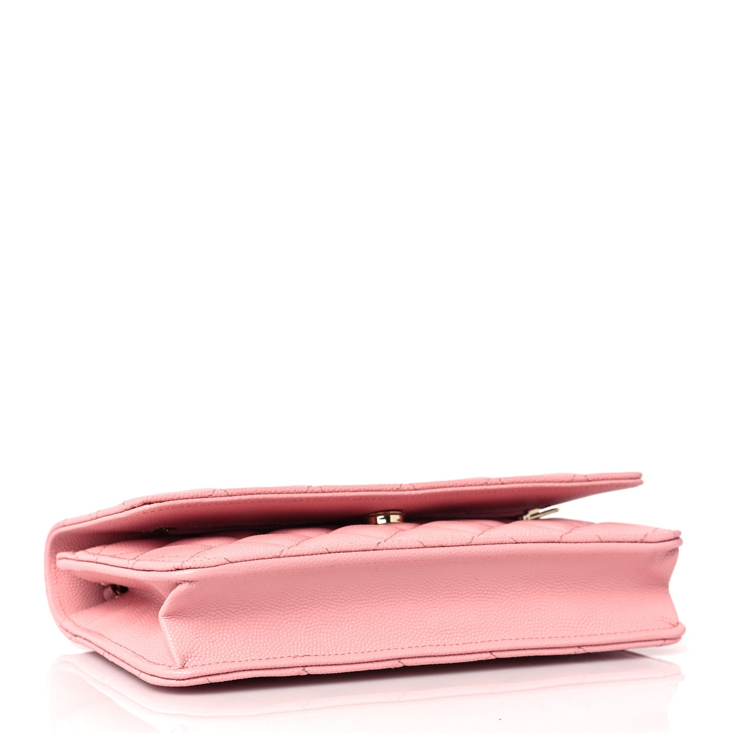 Caviar Quilted Wallet on Chain WOC Light Pink