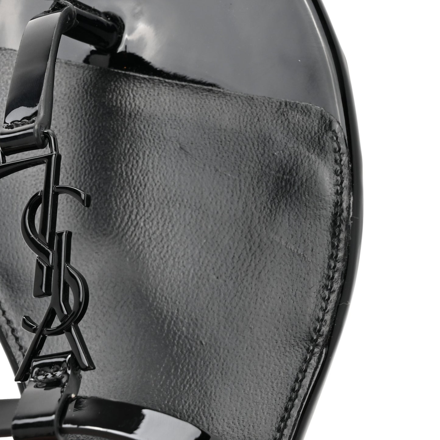 Calfskin Cassandra Monogram Sandals 38 Black