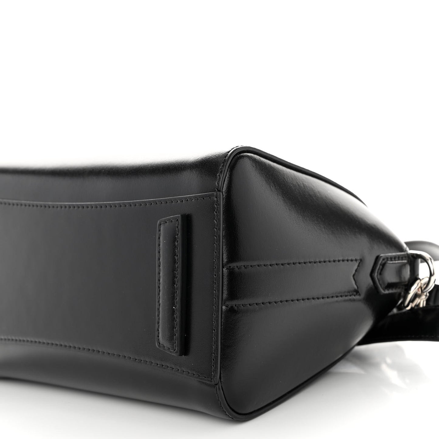 Shiny Lord Calfskin Mini Antigona Black