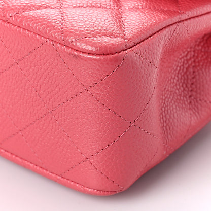 Chanel Caviar Quilted Mini Rectangular Flap Dark Pink 8 of 8