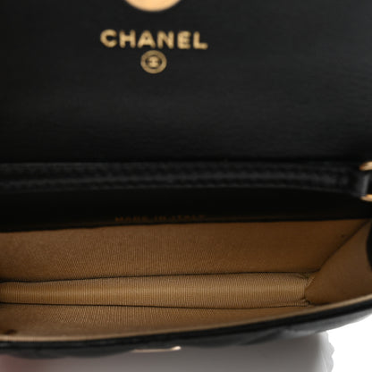 Chanel Lambskin Quilted Pearl Crush Flap With Chain Black 5 of 11