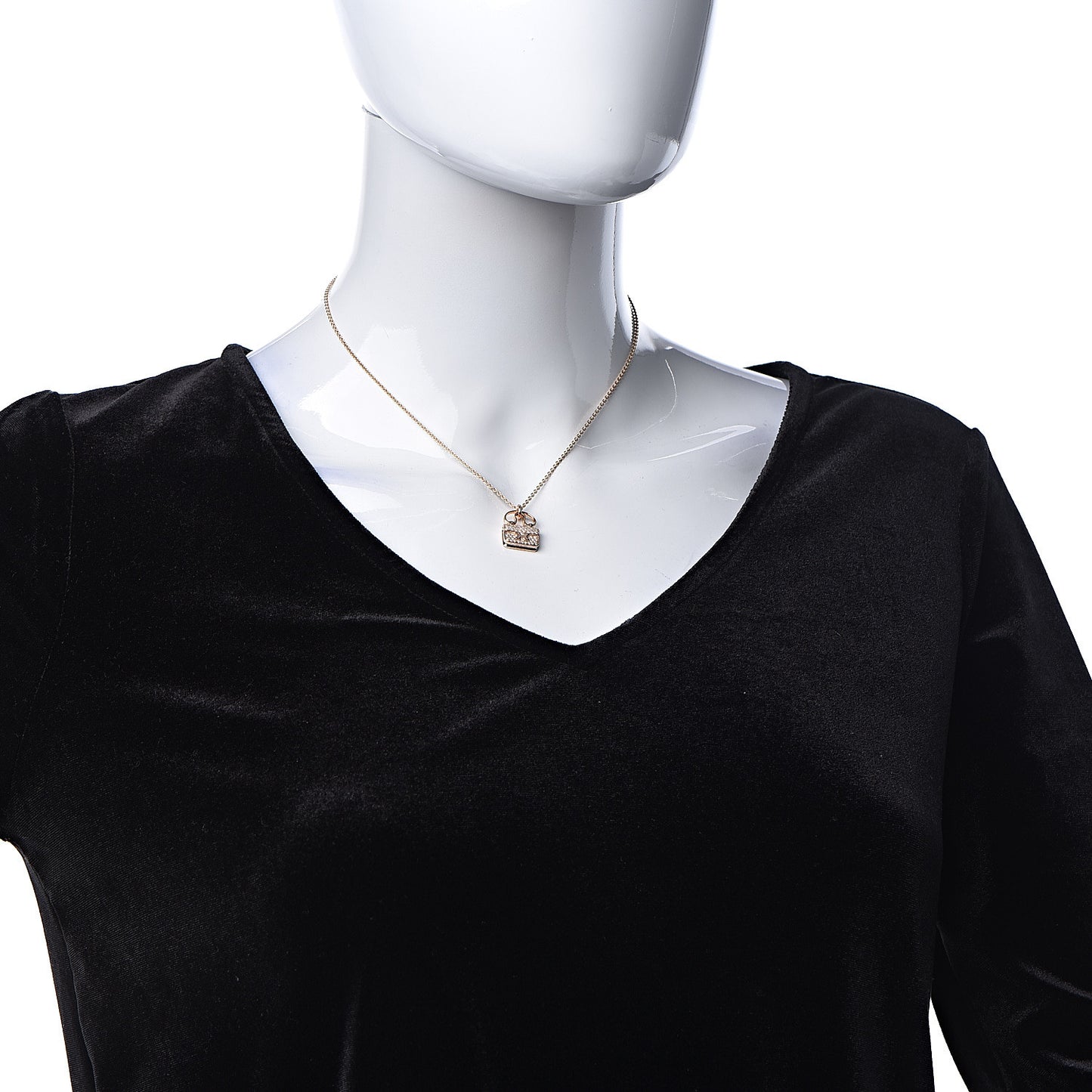 18K Rose Gold Diamond Constance Amulette Pendant Necklace