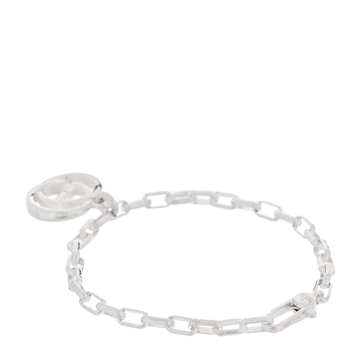 Sterling Silver Interlocking GG Bracelet