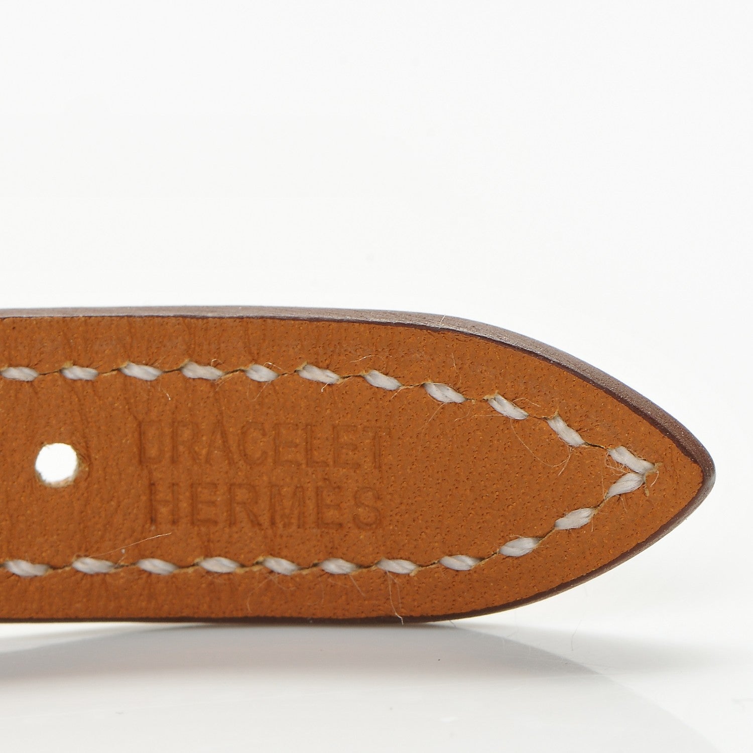 Hermes Stainless Steel Barenia 28mm Arceau Quartz Watch Fauve 6 of 8